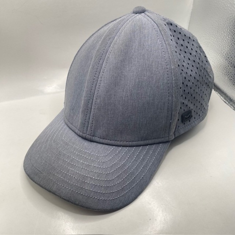 Melin A-Game Hydro Baseball Hat Men Grey Water Resistant Perforated Snapback Cap